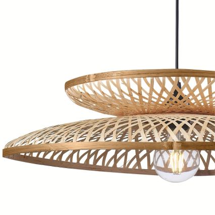 Kattokruunu johdossa BALI 1xE27/20W/230V halkaisija 60 cm bambu