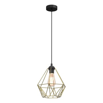 Kattokruunu johdossa BASKET 1xE27/60W/230V halkaisija 25 cm kulta