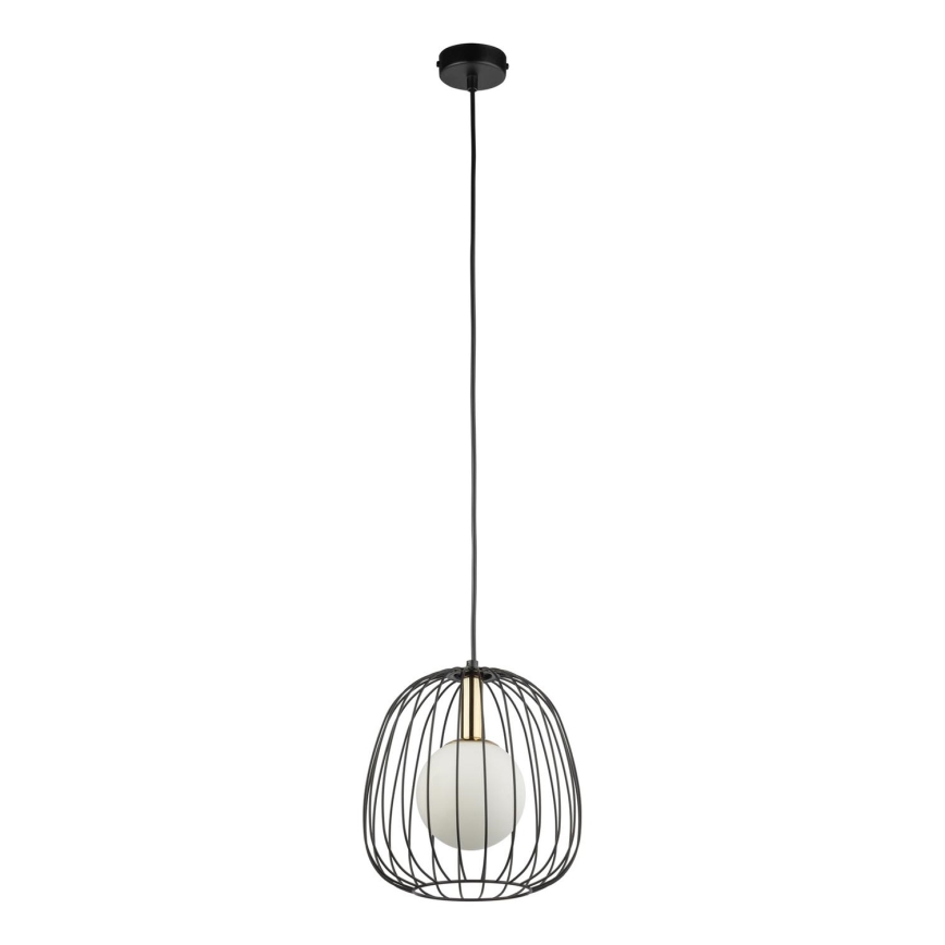 Kattokruunu johdossa BELL 1xG9/12W/230V halkaisija 24 cm musta/kulta