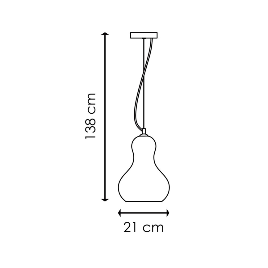 Kattokruunu johdossa BELLO 1xE27/40W/230V halkaisija 21 cm kromi