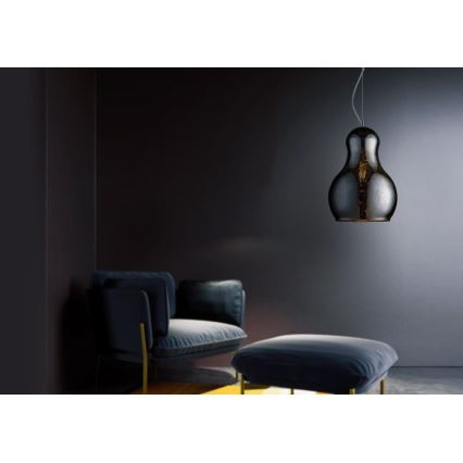 Kattokruunu johdossa BELLO 1xE27/60W/230V halkaisija 30 cm kromi