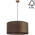 Kattokruunu johdossa BENITA 1xE27/40W/230V ruskea/tammi – FSC sertifioitu
