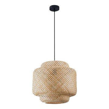Kattokruunu johdossa BERTA 1xE27/20W/230V halkaisija 40 cm bambu