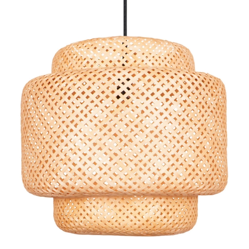 Kattokruunu johdossa BERTA 1xE27/20W/230V halkaisija 50 cm bambu