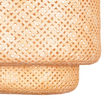 Kattokruunu johdossa BERTA 1xE27/20W/230V halkaisija 50 cm bambu