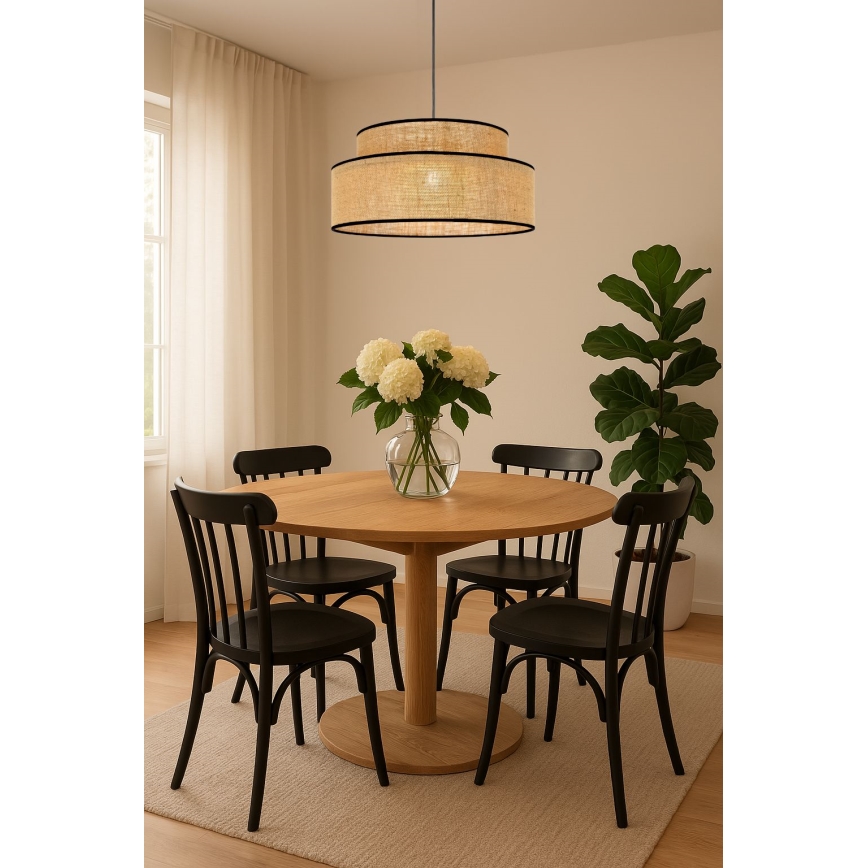 Kattokruunu johdossa BOHO 1xE27/60W/230V beige