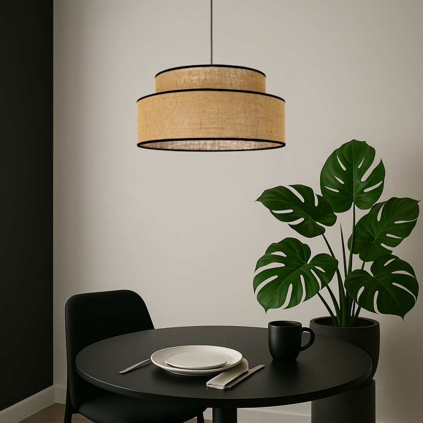 Kattokruunu johdossa BOHO 1xE27/60W/230V beige