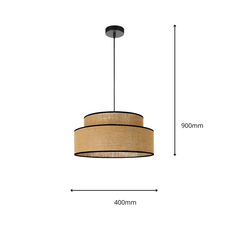 Kattokruunu johdossa BOHO 1xE27/60W/230V beige