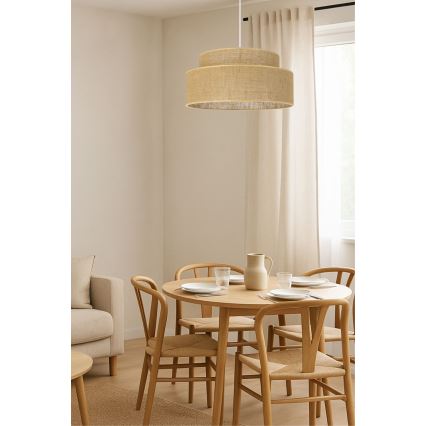 Kattokruunu johdossa BOHO 1xE27/60W/230V beige