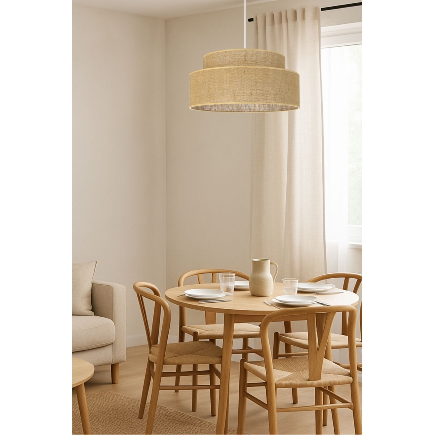 Kattokruunu johdossa BOHO 1xE27/60W/230V beige