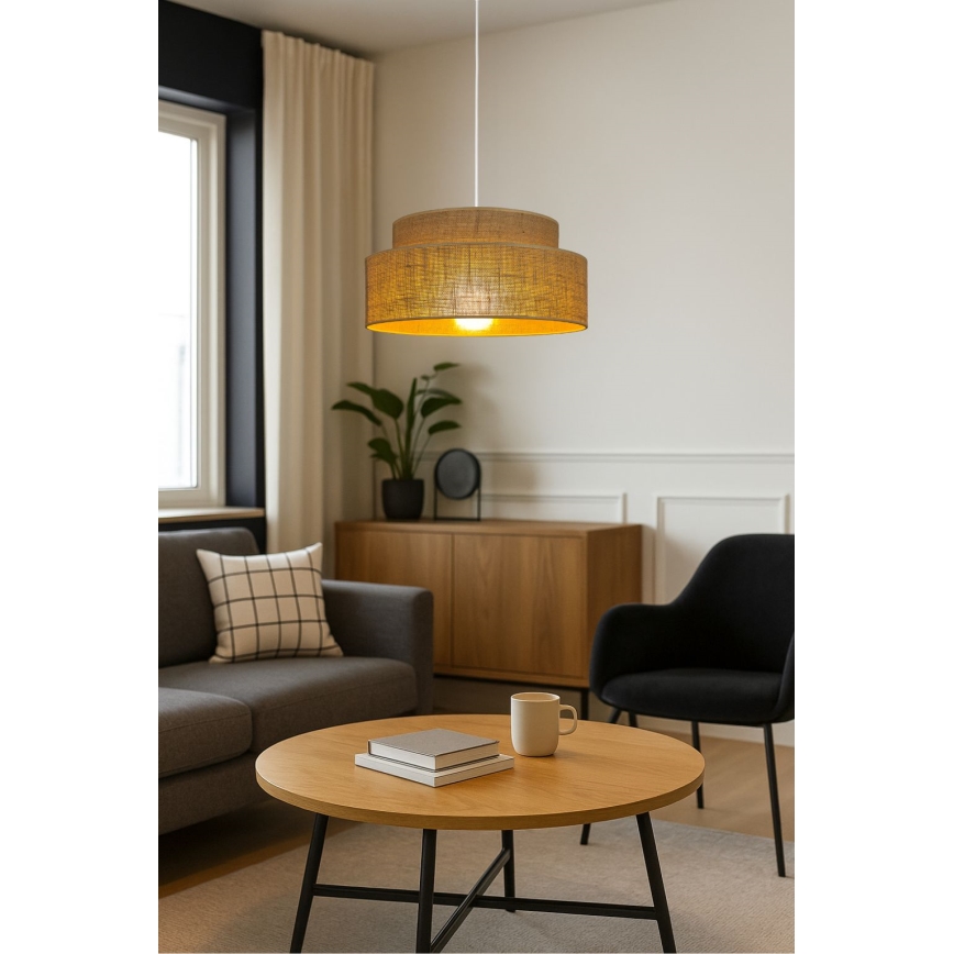 Kattokruunu johdossa BOHO 1xE27/60W/230V beige