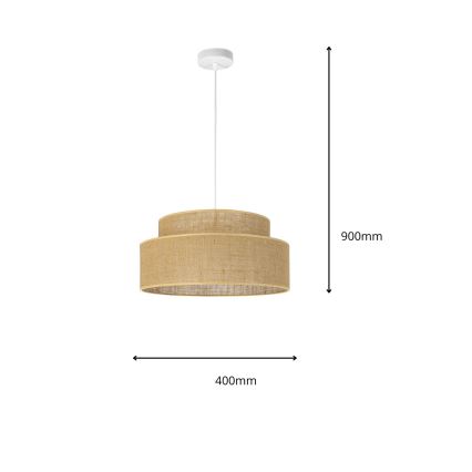 Kattokruunu johdossa BOHO 1xE27/60W/230V beige