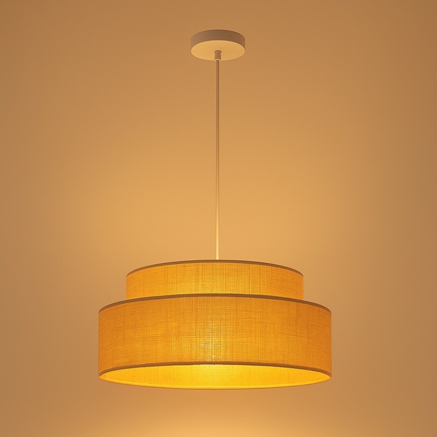 Kattokruunu johdossa BOHO 1xE27/60W/230V halkaisija 40 cm beige