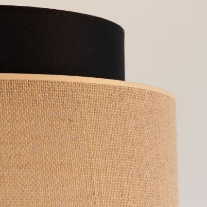 Kattokruunu johdossa BOHO 1xE27/60W/230V halkaisija 40 cm musta/beige