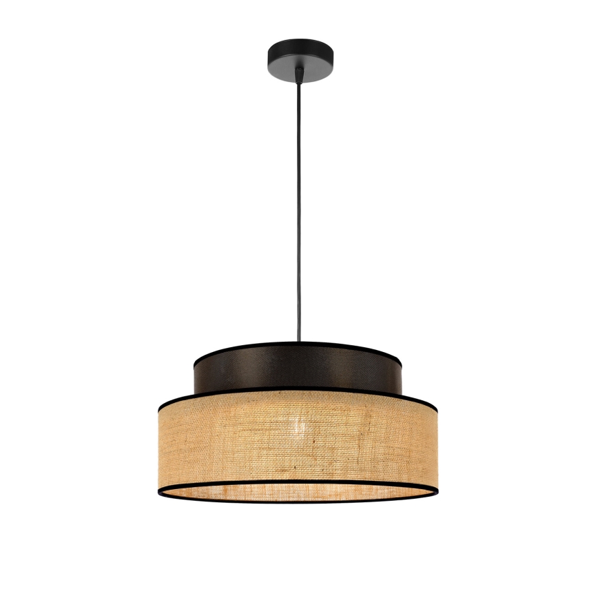 Kattokruunu johdossa BOHO 1xE27/60W/230V halkaisija 40 cm ruskea/beige