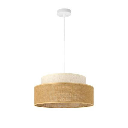 Kattokruunu johdossa BOHO 1xE27/60W/230V kerma/beige