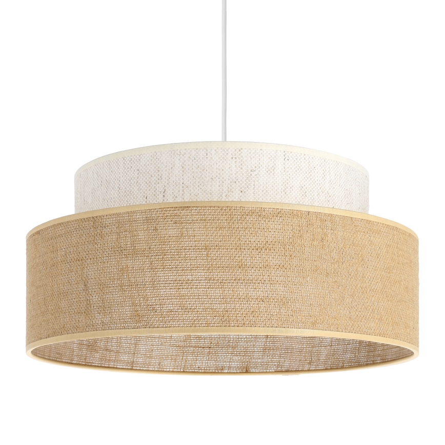 Kattokruunu johdossa BOHO 1xE27/60W/230V kerma/beige