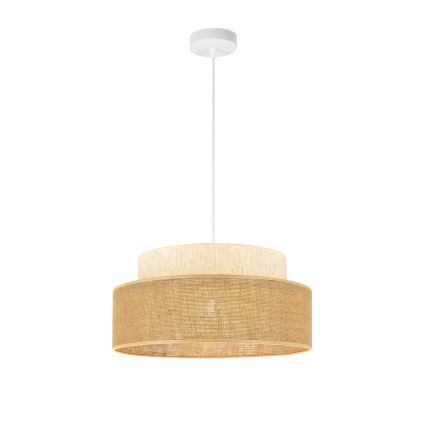 Kattokruunu johdossa BOHO 1xE27/60W/230V kerma/beige