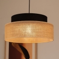 Kattokruunu johdossa BOHO 1xE27/60W/230V musta/beige