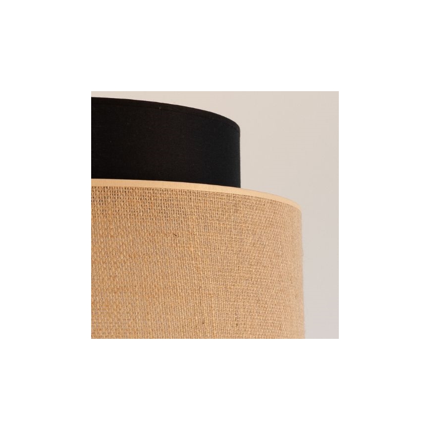 Kattokruunu johdossa BOHO 1xE27/60W/230V musta/beige