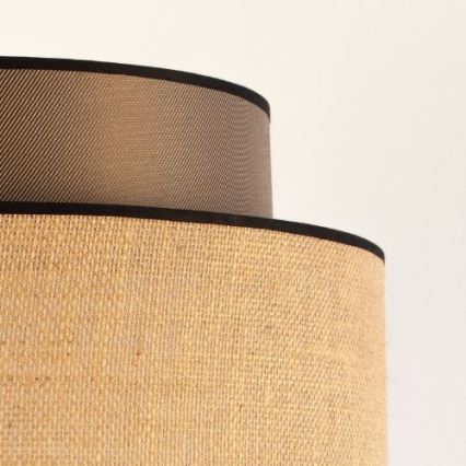 Kattokruunu johdossa BOHO 1xE27/60W/230V ruskea/beige