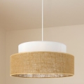 Kattokruunu johdossa BOHO 1xE27/60W/230V valkoinen/beige