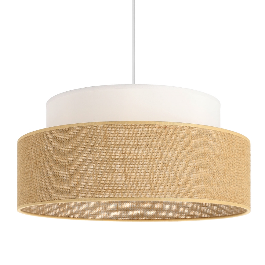 Kattokruunu johdossa BOHO 1xE27/60W/230V valkoinen/beige