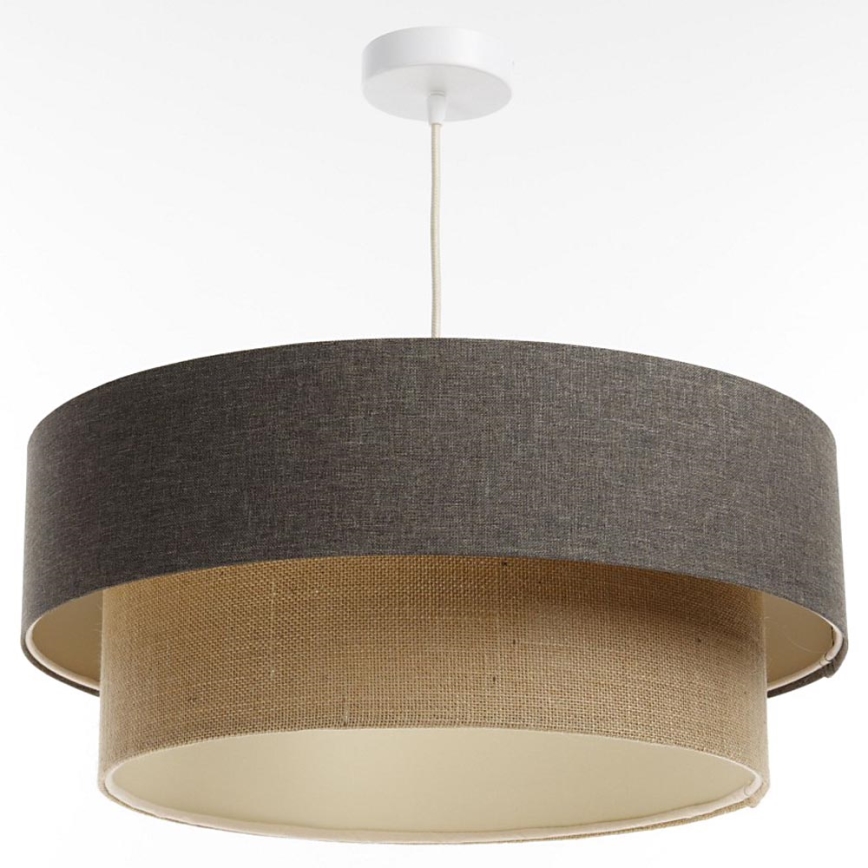 Kattokruunu johdossa BOHO TRINITI 1xE27/60W/230V harmaa/beige