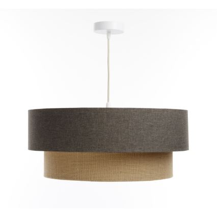 Kattokruunu johdossa BOHO TRINITI 1xE27/60W/230V harmaa/beige