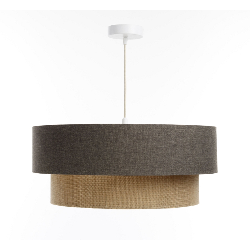 Kattokruunu johdossa BOHO TRINITI 1xE27/60W/230V harmaa/beige