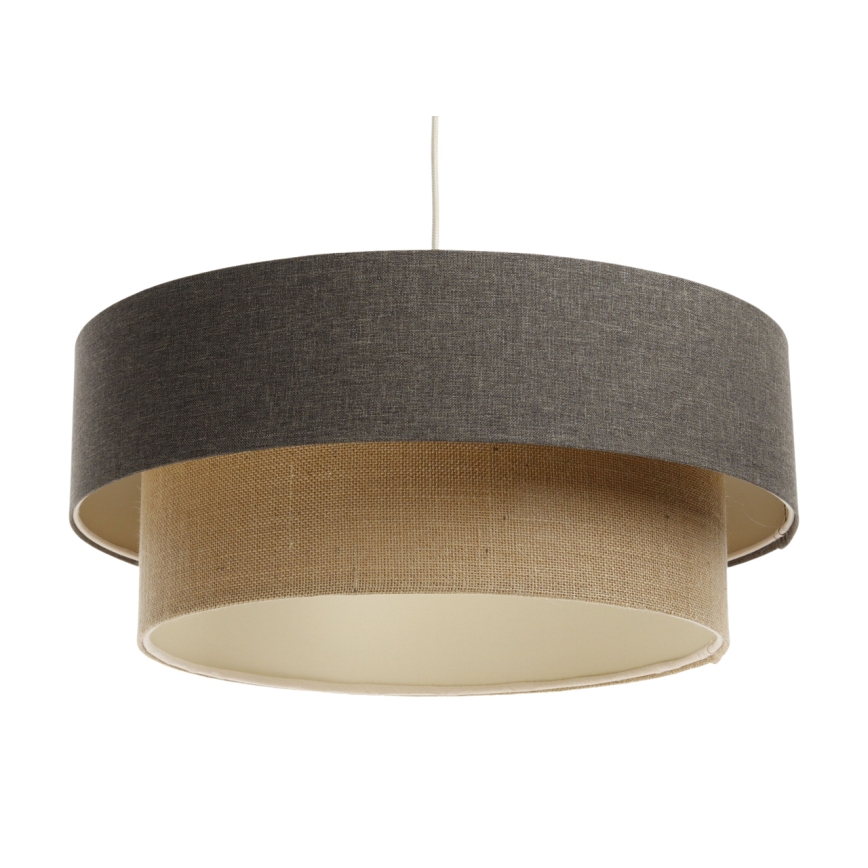 Kattokruunu johdossa BOHO TRINITI 1xE27/60W/230V harmaa/beige