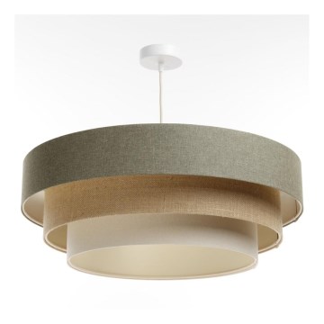 Kattokruunu johdossa BOHO TRINITI 1xE27/60W/230V harmaa/beige/kerma