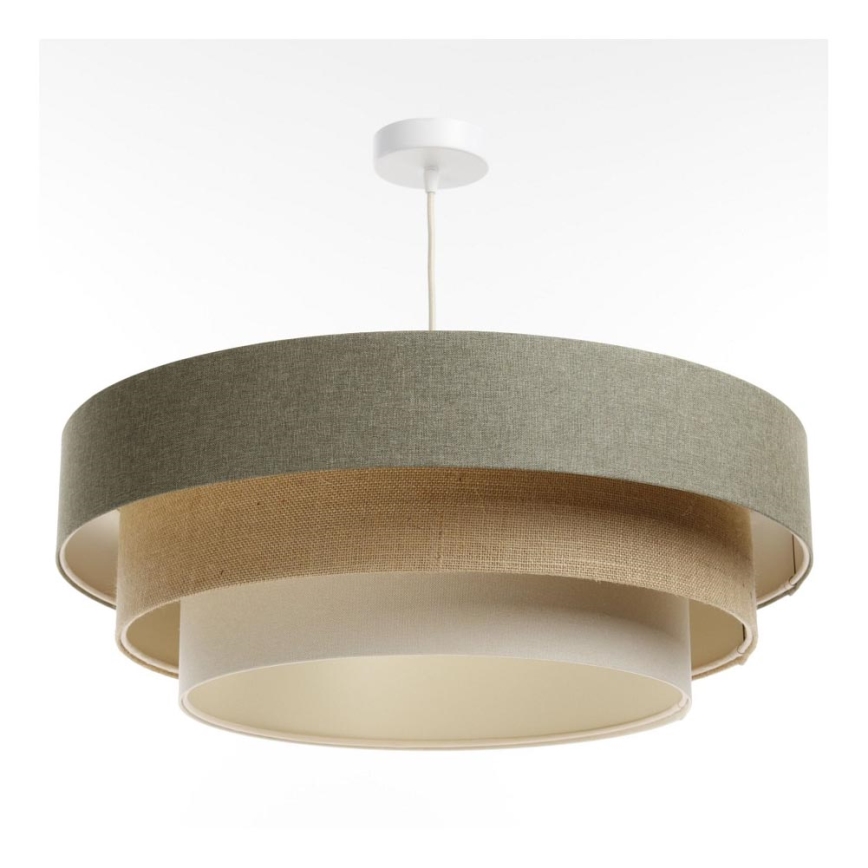 Kattokruunu johdossa BOHO TRINITI 1xE27/60W/230V harmaa/beige/kerma