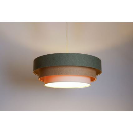 Kattokruunu johdossa BOHO TRINITI 1xE27/60W/230V harmaa/beige/kerma