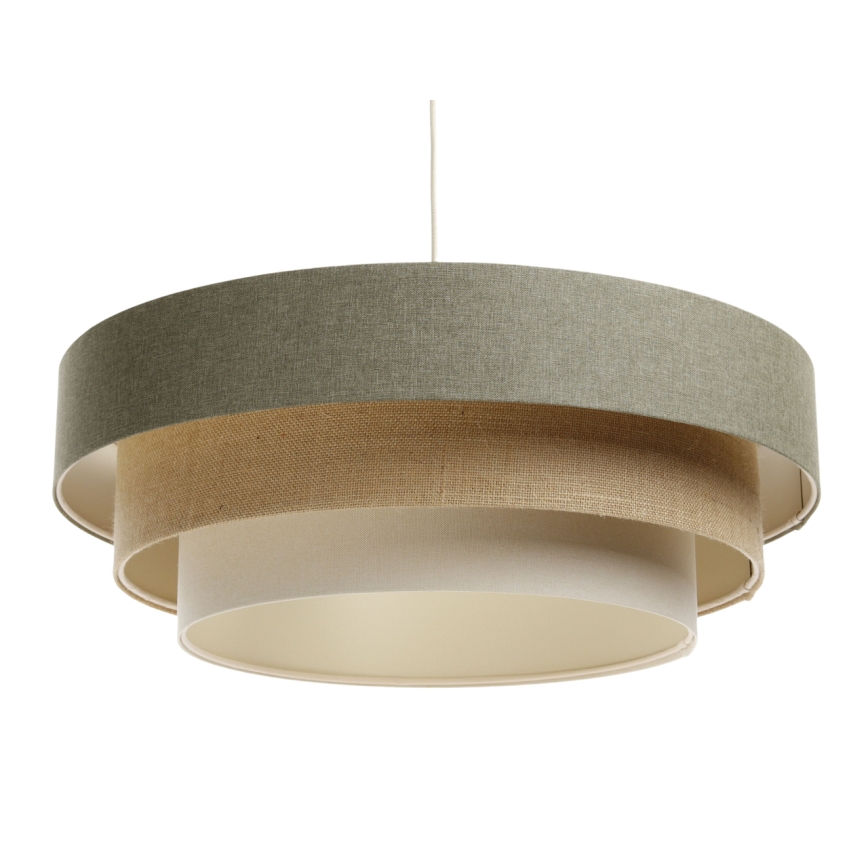 Kattokruunu johdossa BOHO TRINITI 1xE27/60W/230V harmaa/beige/kerma