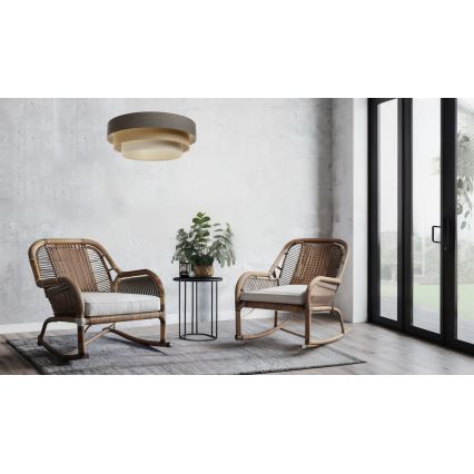 Kattokruunu johdossa BOHO TRINITI 1xE27/60W/230V harmaa/beige/kerma