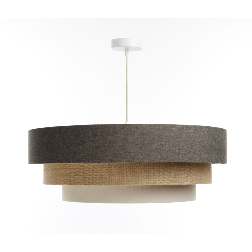 Kattokruunu johdossa BOHO TRINITI 1xE27/60W/230V harmaa/beige/kerma