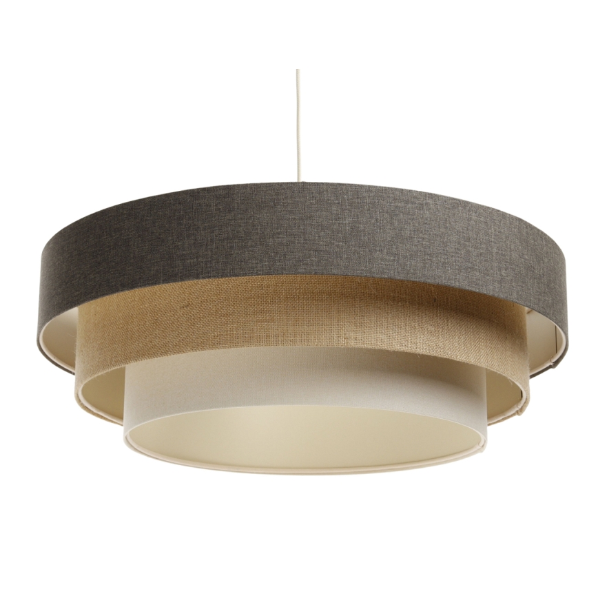 Kattokruunu johdossa BOHO TRINITI 1xE27/60W/230V harmaa/beige/kerma