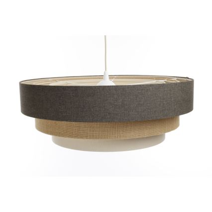 Kattokruunu johdossa BOHO TRINITI 1xE27/60W/230V harmaa/beige/kerma