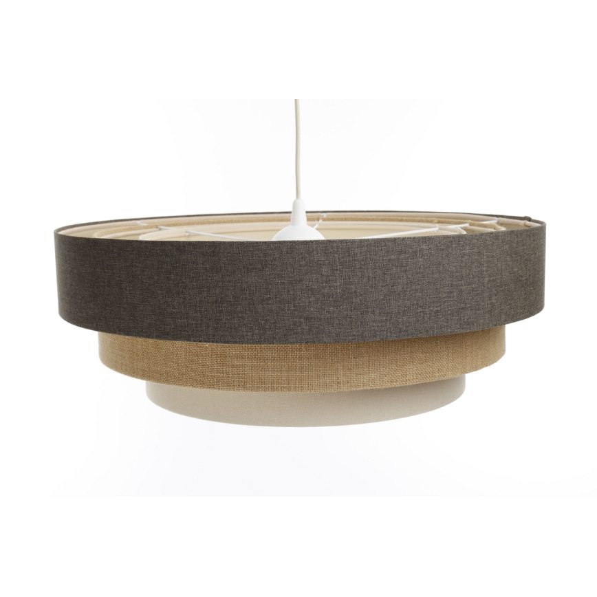 Kattokruunu johdossa BOHO TRINITI 1xE27/60W/230V harmaa/beige/kerma