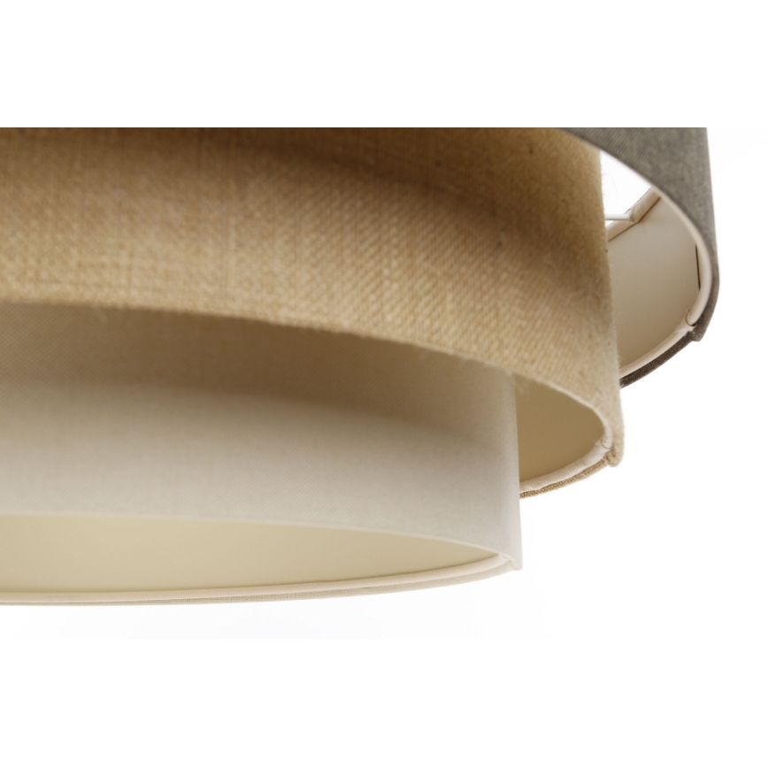 Kattokruunu johdossa BOHO TRINITI 1xE27/60W/230V harmaa/beige/kerma