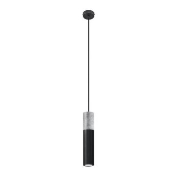 Kattokruunu johdossa BORGIO 1xGU10/40W/230V betoni/metalli musta