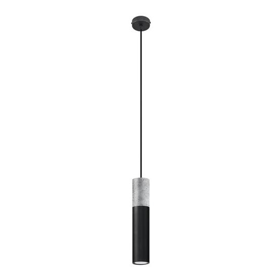 Kattokruunu johdossa BORGIO 1xGU10/40W/230V betoni/metalli musta
