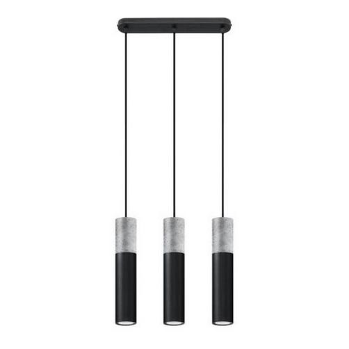 Kattokruunu johdossa BORGIO 3xGU10/40W/230V betoni/metalli musta