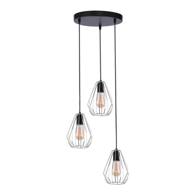 Kattokruunu johdossa BRYLANT 3xE27/60W/230V halkaisija 47 cm