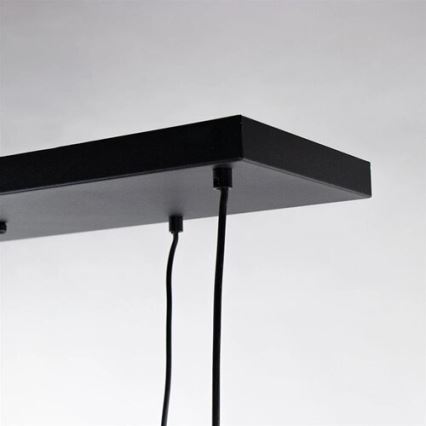 Kattokruunu johdossa CALYPSO 4xGU10/60W/230V + 4xE27/60W musta/kulta
