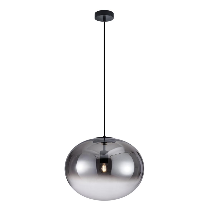 Kattokruunu johdossa CAMPANIA 1xE27/60W/230V musta