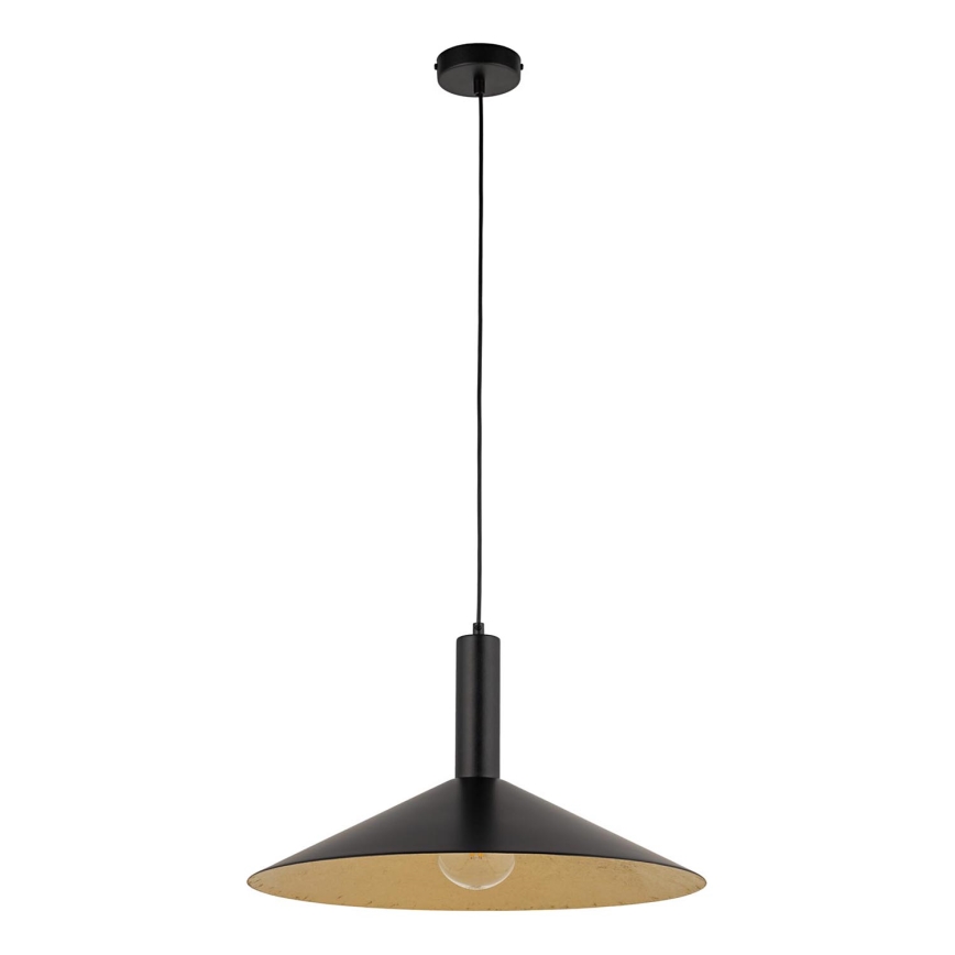Kattokruunu johdossa CAPRI 1xE27/15W/230V halkaisija 50 cm musta/kulta