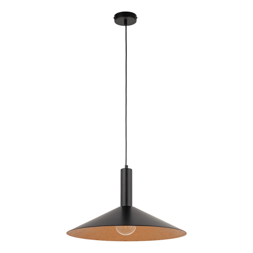 Kattokruunu johdossa CAPRI 1xE27/15W/230V halkaisija 50 cm musta/kupari