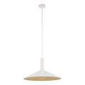 Kattokruunu johdossa CAPRI 1xE27/15W/230V halkaisija 50 cm valkoinen/kulta